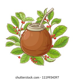 mate tea vector illustration