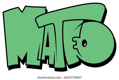 MATEO Graffiti NAME - Street Art Urban Wall TAG Lettering Clipart - Layered EPS Vector Download for T-shirt, Sticker, Logo, Print, Cut, Sew