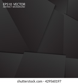 Material abstract geometric black background. Vector illustration