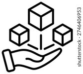 Material Allocation Icon Element For Design