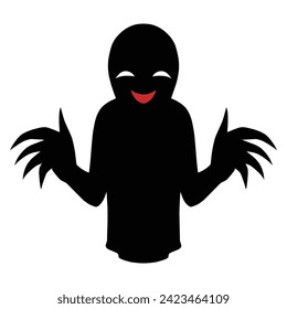 Material of a black silhouette of a villain image