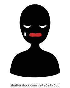 Material of a black silhouette of a villain image