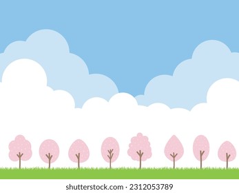 Material of Blossoming Cherry Blossom Trees - Shutterstock ID 2312053789