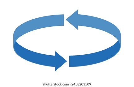 Material of circulating arrows, vector