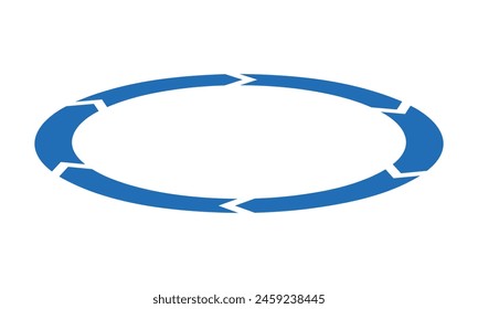 Material of circulating arrows, vector