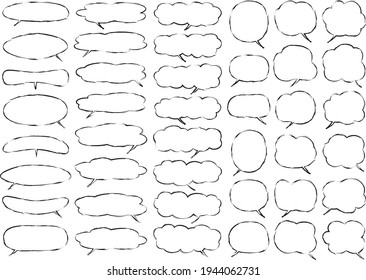 Material collection of balloons written with a brush　