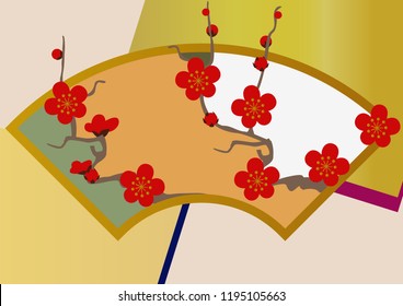 Material collection of New Year.
Illustration of spring image.
Image of spring of Japan.
Japanese pattern design material.
Image material of plum blossoms.
