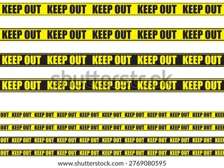 Material collection of off-limit sign tape