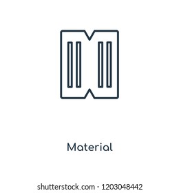Material concept line icon. Linear Material concept outline symbol design. This simple element illustration can be used for web and mobile UI/UX.