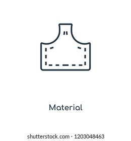 Material concept line icon. Linear Material concept outline symbol design. This simple element illustration can be used for web and mobile UI/UX.