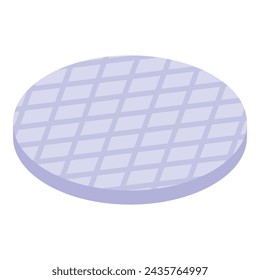 Material cotton pad icon isometric vector. Complexion purifier. Application container