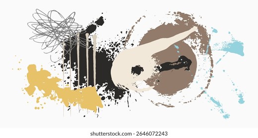 Material for creating an artistic sketch. Abstract geometric pattern. Chaos and randomness. Modern artistic graphics.