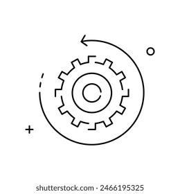 Diseño de iconos de Vector de síntesis de materiales de ingeniería inversa e ingeniería inversa