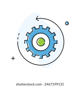 Materialerstellung Reverse Engineering und Reverse Engineering Materialsynthese Vektorgrafik Icon Design