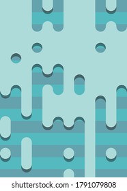 Material Design Abstract Rounded Color Lines halftone transition background illustration