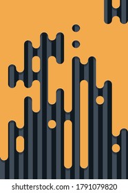 Abstrakte, abgerundete Farblinien für Material Design, Halbdunkelhintergrund