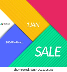 Material design of abstract vector design elements for graphic template. Creative modern business background.