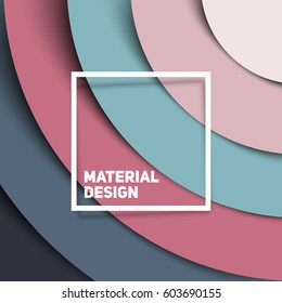 Material design background. Abstract composition. Eps10 vector.
