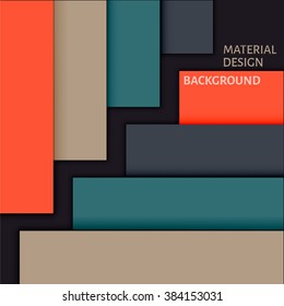 Material Design Background. Abstract Background with Shadows.