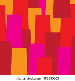 Material design blocks red orange and pink