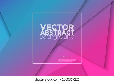 Material design blue red color. Abstract background. Vector illustration