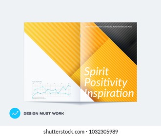 Material design of brochure set, abstract annual report, horizontal cover layout, flyer in A4 with vector colourful layers