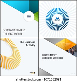 Material design of colourful abstract vector elements for graphic template.