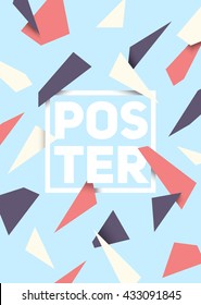 Material design dynamic poster. Vector template.