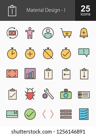 Material Design Filled Line Icoms