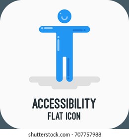 Material Design Icon of Accessibility Flat Vector Illustration