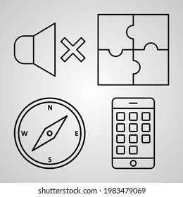 Material And Design Line Icons Set Isolated On White Outline Symbols Material And Design
