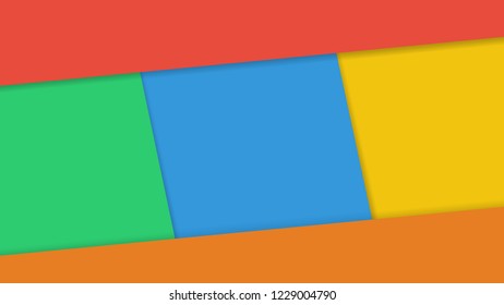 Material design paper with stickers