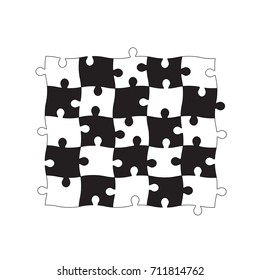 Material Design Puzzles Pieces. Puzzle elements