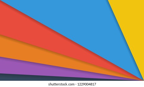 Material design sheets of color paper