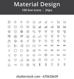 Material Design UI Line Icons