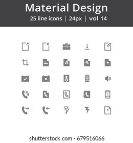 Material Design UI Line Icons