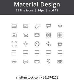 Material Design UI Line Icons