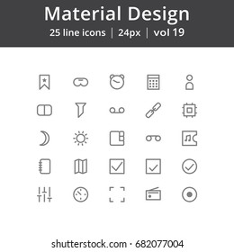 Material Design UI Line Icons
