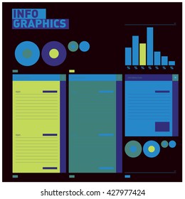 Material design ui set. Modern ui elements. Set of simple icons