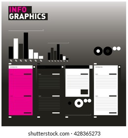 Material design ui set. Modern ui elements. Set of simple icons