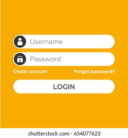 Material Design UI, UX and GUI layout with Login Screens