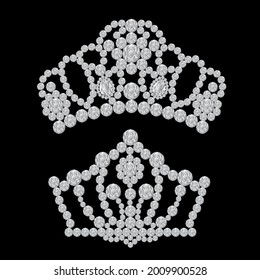 Material para ilustración de tiara de diamante