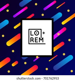 Material dynamic design poster. Vector template. - stock vector.