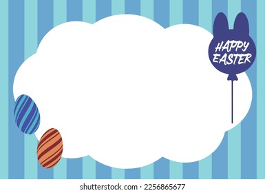Material for easter greeting card with copy space