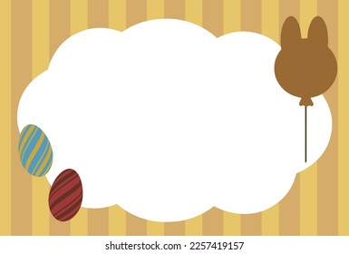 Material for easter greeting card with copy space