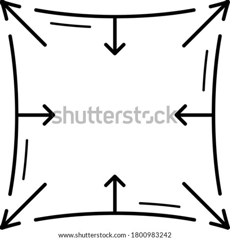 Material elasticity. Vector outline icon.
