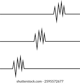 Material of electric lines that resembles an electrocardiogram