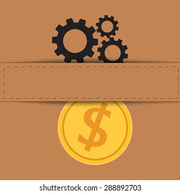Material exchange to money. Vector Illustration.