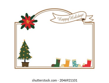 Das Material des Rahmens.
Ein Rahmendesign für Weihnachten.
Grußkartenvorlage.
