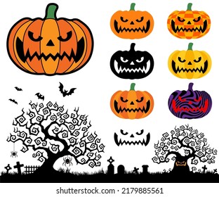 Material for Halloween. Vector data that can be easily edited.
